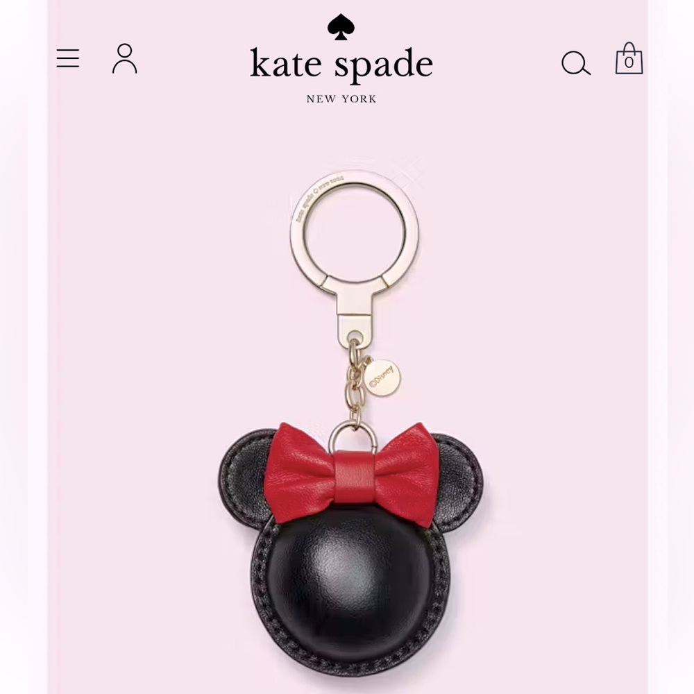 Kate Spade Disney Minnie Mouse Keychain bag Charm w dustbag NWOT - Picture 12 of 13